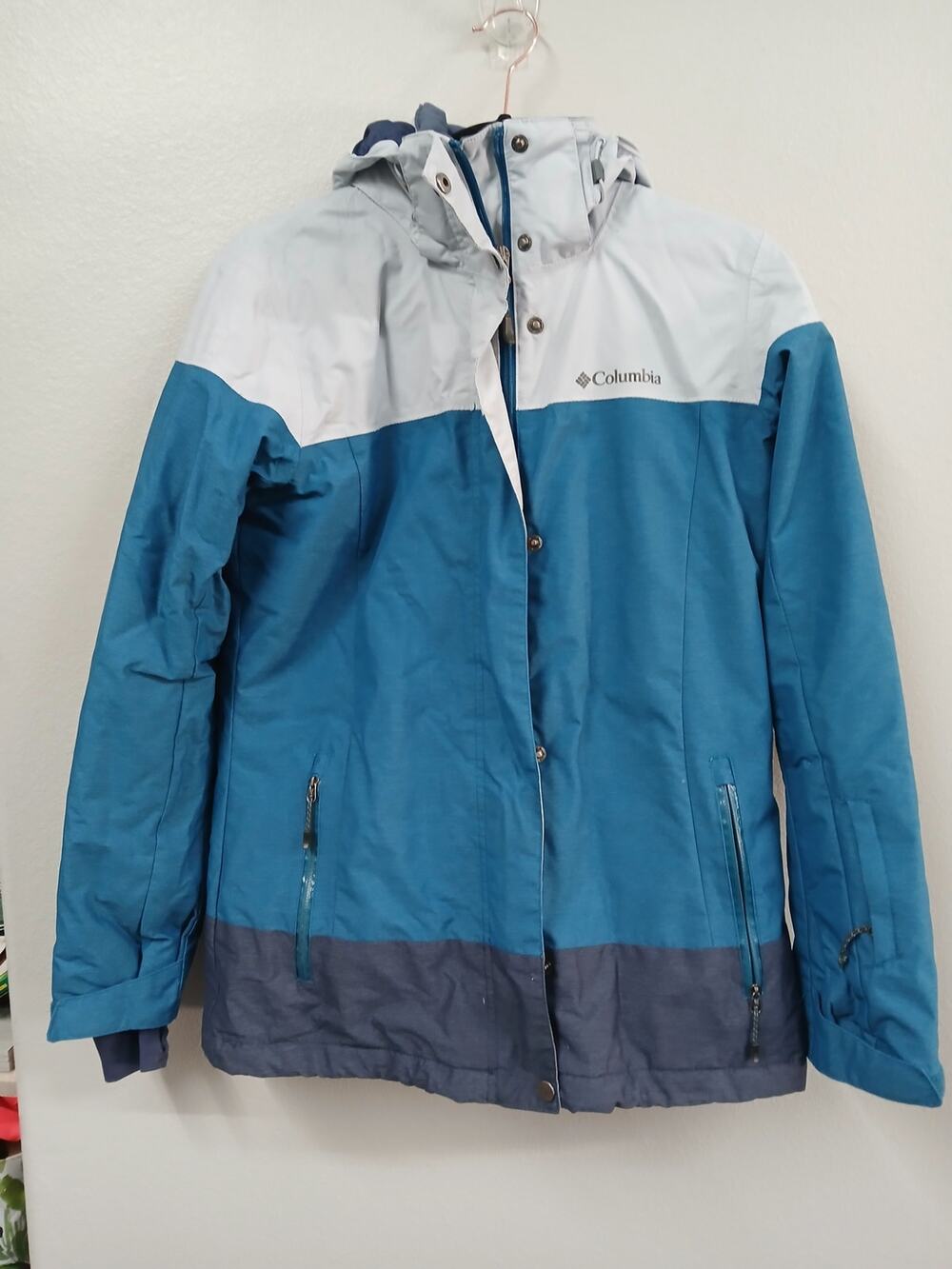 Columbia Women's Snowshoe Mountain Omni Heat Waterproof Hooded Ski Jacket Small